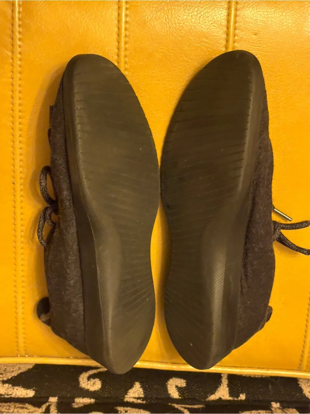 Charcoal Gray Wool Lace-Up Sneakers